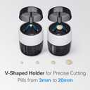 DEPAD 3-in-1 Pill Crusher and Pill Cutter, Pills Crusher Fine Powder with Stainless Steel Grinding Head, Pil Grinder with Storage for Tablets, Cutter Splitter for Small and Tiny Pills Cyan