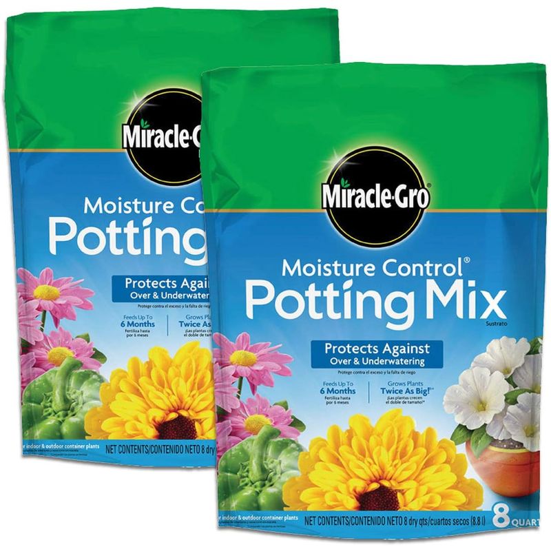 Miraclegro Moisture Control Potting Mix 2 Pack