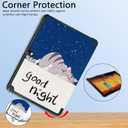 Tri-Fold Case Compatible with Samsung Galaxy Note 10.1 inch SM-P600 P601 P605 Tablet and Samsung Galaxy Tab Pro 10.1 SM-T520/T525(2014 Edition) - Premium PU Leather Tri-Fold Cover with Auto Sleep/Wake (One Size, Blue Cat)