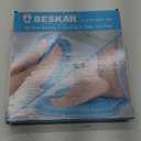 BESKAR XL Large Foot Scrubber Mat for Use in Shower - Shower Foot Cleaner to Eliminate Calluses Dead Skin, Foot Massager Mat for Men & Women to Soothe Achy Feet, Non Slip Suction Cups (Gray)