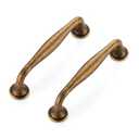 Ravinte 10 Pack 3-3/4 Inch Antique Brass Kitchen Cabinet Handles Solid Zinc Alloy Cabinet Pulls Cupboard & Drawer Handles