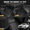 AOMSAZTO Floor Mats for 2023-2025 2026 Chevy Colorado Crew Cab/GMC Canyon - Heavy Duty TPE All Weather Protection Car Mats, 1st & 2nd Row Full Set Floor Liners, Anti Skid Car Accessories