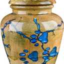 Mango Wood & Resin Cremation Urn for Human & Pet Ashes - Dog Paw, Marble, Wood Grain Pattern - Decorative Urn - Medium - 80 lbs