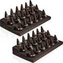 Juexica 2 Pcs Wooden Ring Display Ring Holder Display Stand for Jewelry Wood Jewelry Counter Showcase 3 Step Rings Organizer for 18 Rings Storage Selling(Gray Black)