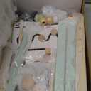 Wooden Baby Walker with Wheels, Push Walker with Baby Activity Center, Montessori Walking Toy for Girls Boys, Ajustable Speed & Height Activity Toy for Toddler Learning to Walk (Natural)