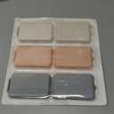 LANDNEOO 14 Grids Pill Organizer Box with Labels, Travel Medication Holder Dispenser Case Kit, Pocket Daily Pharmacy Container for Fish Oil Vitamin Supplement Storage, Khaki Pink Grey, 3 Pack