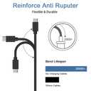 3 x USB-C Apple TV Remote Charger Cable for Apple TV Remote (3rd Gen/4th Gen), Siri Remote (3rd Gen), 4K Remote (3rd Gen), iPhone 16/15 Pro Max/Plus Car Play Charging Cable Cord (5FT)