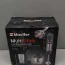 Mueller Multistick 5-in-1 Immersion Blender Handheld,12 Speed Hand Mixer-Turbo Boost,Heaviest Duty Copper Motor,Titanium reinforced Blades Hand Blender,Milk Frother Wand,Whisk,Beaker,Chopper,Grey