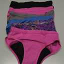 Hanes Girls' Hipster Period Underwear, Comfort, Period. Panties, Moderate Protection, Hipster - Multi - 6 Pack, 8, Regular