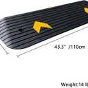 Rubber Threshold Ramp for Doorways Heavy Duty 3.8cm 1.5" Rise Wheelchair Ramp, 1 Pack Recycled Rubber Power Curb Ramp for Door Threshold Wheelchair Scooter Ramp Curb Ramp (RTR38)