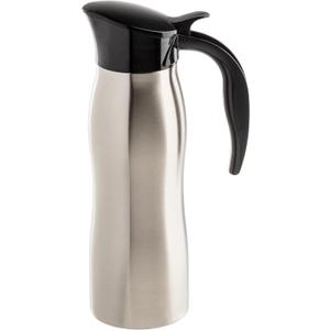 TableCraft 12685 34 oz (1 L) Stainless Steel Coffee Creamer, Vacuum-Insulated Double Wall Carafe, Dishwasher Safe, Flip-Top Lid, Ideal for Breakfast Buffets & Coffee Stations
