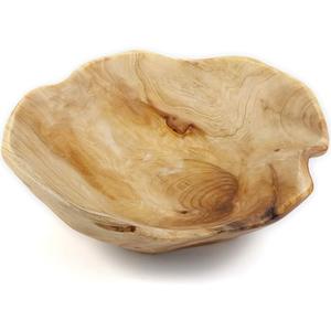 Wooden Fruit Salad Serving Bowl Hand-Carved Root Bowls Creative Living Room Real Wood Candy Bowl 8"-10"