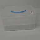 Snapware Snap 'N Stack Portable Storage Bin for Tools and Craft, 14.1 x 10.5-Inch Clear BPA-Free Container, Tool Box with Stackable Trays, Microwave, Freezer and Dishwasher Safe (14.1 x 10.5-Inch)