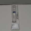 iiteeology Compatible with Apple Watch Band 46mm Series 11 Series 10, Upgraded Stainless Steel Band with iWatch Screen Protector Case for Men Women Silver/Silver