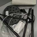 Ambimall 60" Floor Lamp with Remote Control and Stepless Dimmable Bulb, Colors Temperature & Brightness Adjustable, Modern Floor Lamps for Living RoomBeige Shade & Black Pole (61 inches)