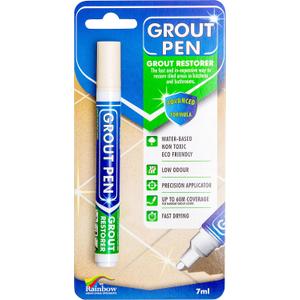 Grout Pen Ivory Tile Paint Marker: Waterproof Grout Paint, Tile Grout Colorant and Sealer Pen - Ivory, Narrow 5mm Tip (7mL)