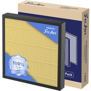 FreAire HAP605 Air Purifier Original Replacement Pet Allergy Filter, 3-Stage Filtration Repacement for High-Efficient Filtration, 1 Pack, Yellow