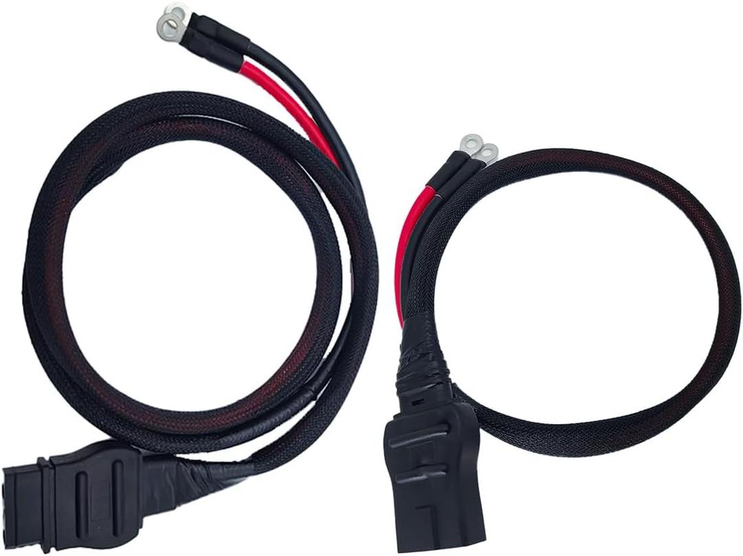 2-Pin Cable Plow and Truck Side Fit for Western Fisher Snow Plow, Replace Plow Side 21294 8245 and Truck Side 61169 8274 Battery Cable Harness Kit