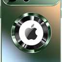 Magnetic Design for iPhone 16 Pro Max Case,[Compatible with MagSafe][Military Grade Drop Protection] Camera Lens Protector Cover Logo View Dust-Proof Matte Shockproof Protective Cover,Green