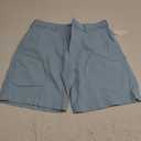 IZOD Men's Saltwater 9.5" Flat Front Chino Short, Solid Legion Blue, 32