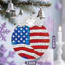 American Flag Ornament, Stained Glass Christmas Decorations, Christmas Ornaments for Tree, Holiday Ornament, Patriotic Themed Gifts, Holiday Party Gifts, Gift Ideas & Xmas Gift
