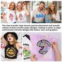 TECKWRAP Silicone Transfer Tape, Advanced Vinyl Tape for Permanent Vinyl & Heat Transfer Paper, No Sticky Residue, 12 Inches x 13FT, White Clear Transfer Tape for Vinyl Stickers