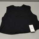 baleaf Workout Tops for Women Crop Tank Top Quick Dry Athletic Gym Exercise Sleeveless Shirts Muscle Yoga Loose Fit (Medium, Black)