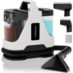 Carpet & Upholstery Cleaner Machine: Portable 16Kpa Suction, Self-Cleaning Pet Stain Remover: Spot Cleaner for Car Rug Sofa Stairs, Dual Tank, Spray Scrub System, Deep Cleaning for Rugs