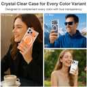 PSIOXY Clear Magnetic Phone Case for iPhone 17 Pro Max Rectangle Silver