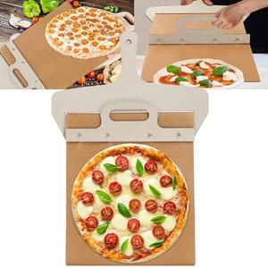 Sliding Pizza Peel,Pala Pizza Scorrevole,Large Pizza Peel That Transfers Pizza Super Peel Non-stick,Pizza Peel Shovel with Handle,Pizza Spatula Paddle for Indoor & Outdoor Ovens,Pizza Accessories