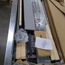 VECELO Queen Bed Frame with Upholstered Wingback Headboard, Heavy-Duty Platform Bedframe with Charging Station, Wooden Slats, No Box Spring Needed, Light Grey