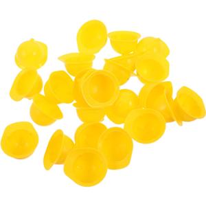 25pcs Miniature Hard Hat Plastic Construction Helmets for Dolls Pets and Bottle Toppers for Construction Themed Parties and Dress Up Celebrations