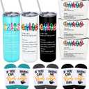 Patelai 9 Pcs Chaos Coordinator Gifts for Nurse Employee Teacher Gifts for Women Lady 20oz Stainless Steel Tumblers Makeup Bags Socks Thank You Presents for Boss Manager Coworker Mom