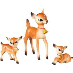 Vintage Resin Reindeer, Set of 3