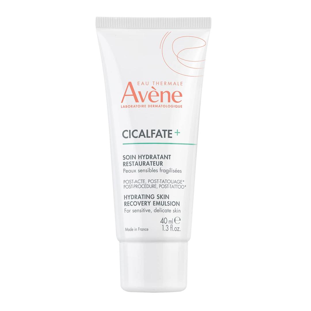 Avène Cicalfate+ Hydrating Skin Recovery Emulsion for postprocedure & posttattoo, helps restore skin barrier, 24hr hydration, 1.3 Fl Oz