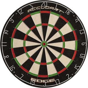 Accudart Edge Bristle Dartboard Premium Brazilian Sisal, RazorThin Spider, Rotating Metal Number Ring, Increased Playing Area, Super Thin Bullseye Ideal for SteelTip Darts