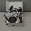 slopehill Professional Ionic Hair Dryer with Diffuser - Lightweight, Compact, Powerful & Fast Salon Blow Dryer with High Speed Brushless Motor for Travel, Women & Men (Ceramic, Black)