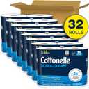 Cottonelle Ultra Clean Toilet Paper with Active CleaningRipples Texture, Strong Bath Tissue, 32 Family Mega Rolls = 176 Regular Rolls (8 Packs of 4)