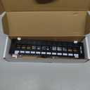 Iwillink Blank 12-Port Keystone Patch Panel with 89D Wall Mount Bracket, Versatile Vertical/Horizontal Installation, Includes 6 Blank Keystone Inserts for Custom Configurations