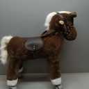 labebe Ride on Horse for Toddler,Ride On Pony Riding Horse Mechanical Walking Action Plush Animal Stuffed Rocker Toys,Rocking Horse for Christmas/Birthday Gift for Child 24M+, Medium