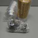 5.5 Oz Foil Cupcake Tins Baking Cups, Disposable Ramekins Muffin Tins, Large Cupcake Cups with Spoons-White in Gold 50pack