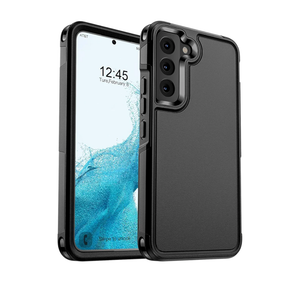 Designed for Samsung Galaxy S22 Case, [Military Drop Protection] [Dual Layer Structure Design] Heavy Duty Shockproof Non-Slip Phone Cover for Galaxy S22, Black Pack Of 2