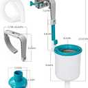 Above Ground Pool Skimmer, Wall Mount Surface Skimmer Auto Skimming Surface Leaves, Pool Maintenance Accessories, for Inflatable Collars, Tubular & Metal Frame Pools