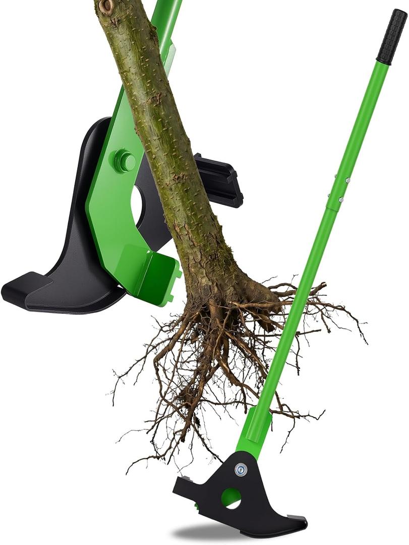 Sapling Puller Tool, 1/4" to 3/4" Tree Root Puller, Heavy Duty High Leverage Tree Puller for Removing Small Trees, Shrubs, Vines and Invasive Plants, Manual Garden Weeder Tool