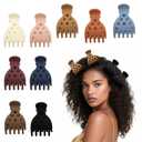 9 Hair Volume Clip for Styling,Root Claw Clips for Women Curly Thick Hair, Root Liffter for Bounce Curl (Brown)