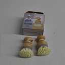 MR.SIGA Bamboo Palm Brush, Scrub Brush for Dishes Pots Pans Kitchen Sink Cleaning, Pack of 2 (Natural)