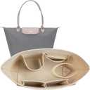 Lckaey purse organizer insert longchamp medium le pliage Handbags Organizer insert 1012khaki-M