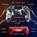 KDYGPDCT 2 Pack Wireless Controller for PS4,Remote Controller with 6-Axis Motion Sensor, Sensitive Touch Pad, Built-in Speaker & Headphone Jack, Compatible with PlayStation 4/Pro/Slim/PC
