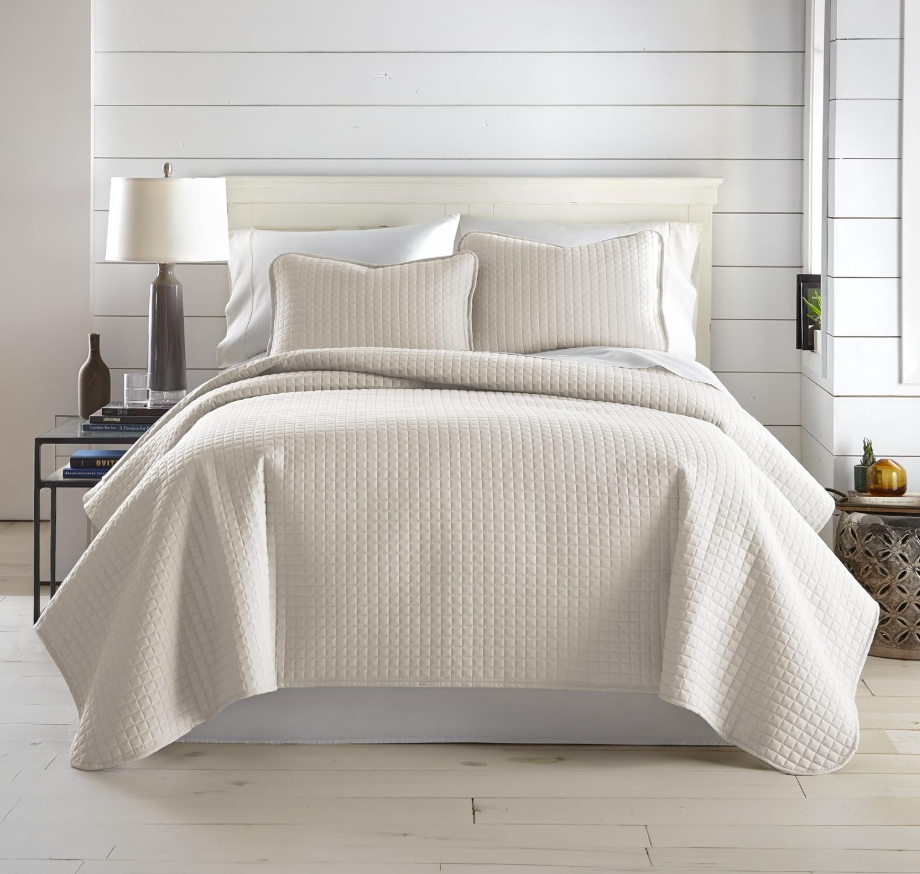California Oversized King Quilt Bedding, Natural Beige