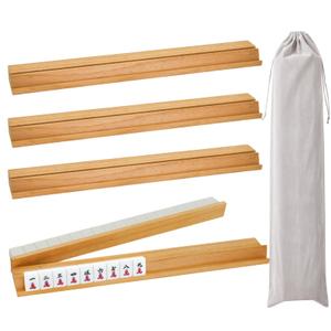 magic sewing machine 4PCS Wooden Mahjong Racks with Magnetic Pushers, 20 in Natural Wood American Mahjong Tile Rack Set, Modern Table Game Accessories for Mahjong TilesNatural,20